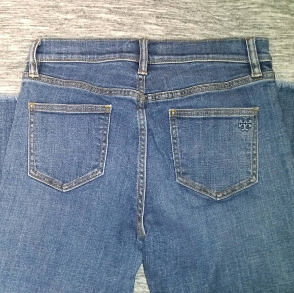 Tory Burch | Harley Jeans Rain Wash Raw Frayed Hem Jeans Womens Size 26 - Picture 9 of 16
